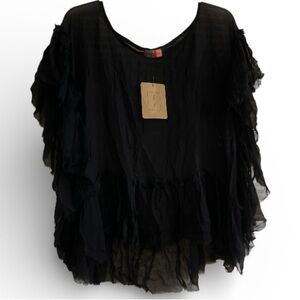 Vintage Petro Zillia -New Ruffle Chiffon Blouse